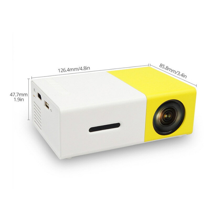 黃白機高清迷你家用投影儀手機微型便攜投影機爆款投影機「限時特惠」