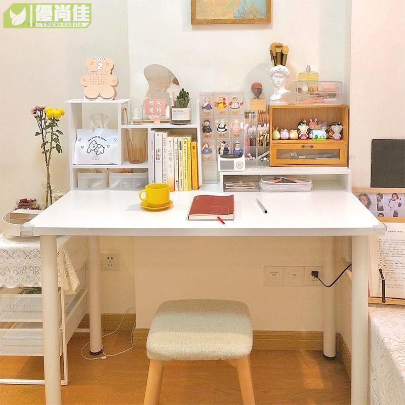 桌子化妝家用白色簡約電腦桌女生臥室化妝桌租房學生學習寫字書桌