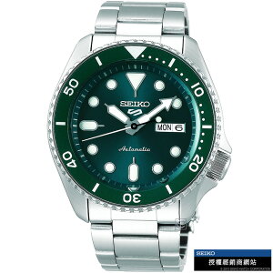 SEIKO 精工錶 5 Sports 系列 潮流機械錶 4R36-07G0M(SRPD61K1)-42.5mm-綠面鋼帶【刷卡回饋 分期0利率】