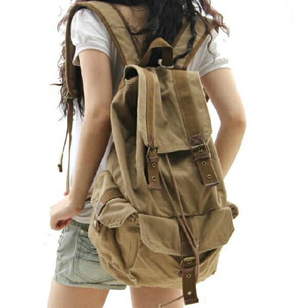 日韓新款流行時尚 帆布旅行背包學生書包情侶休閒迷彩包