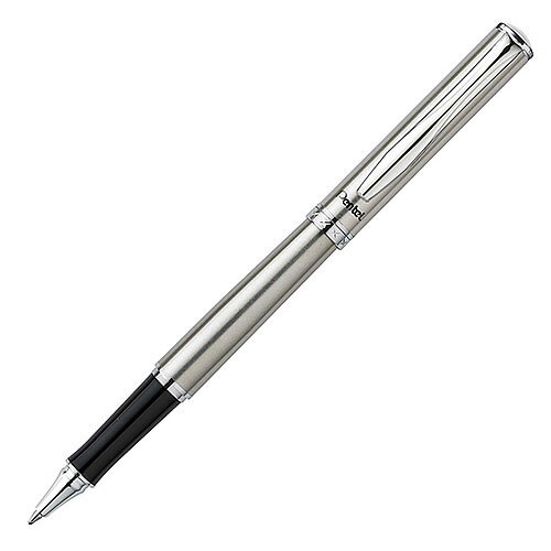 Pentel 飛龍 Sterling 不鏽鋼系列 鋼珠筆 筆桿銀/黑芯 0.7mm /支 K600（可免費刻字）