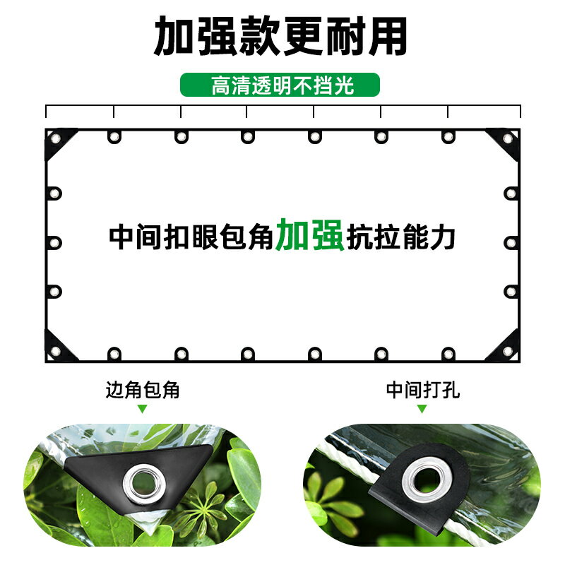 透明雨布 防雨布 遮雨布 透明防雨布防水布篷布PVC塑料布加厚遮雨防曬擋雨簾陽台擋板蓬布耶誕節