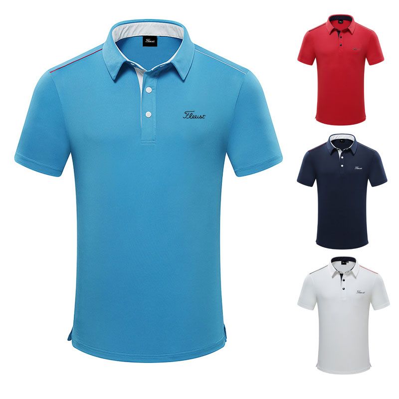 【元素運動】高爾夫球服裝男golf衣服透氣速幹短袖運動衫彈力T恤上衣