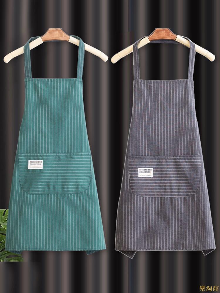 日式廚房圍裙女新款純棉家用做飯透氣餐飲專用夏季洋氣男士工作服