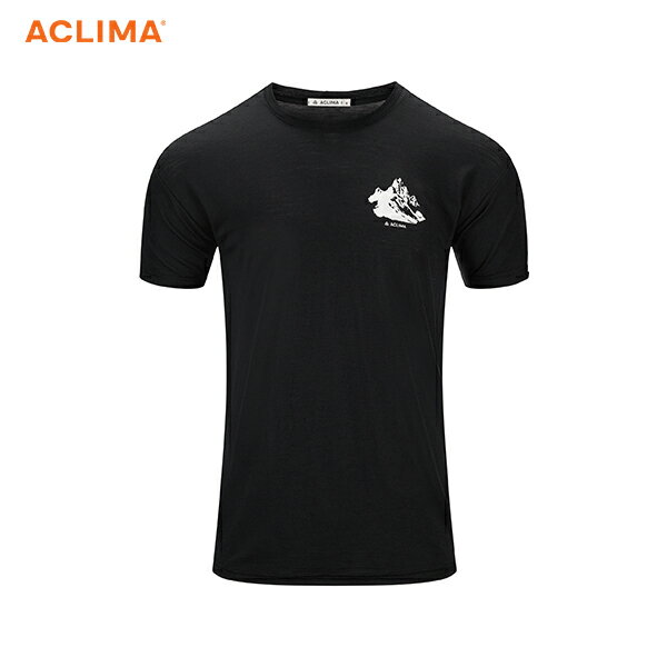 挪威[ACLIMA] LW140 Classic Tee Mountain M 男款輕量山脈T恤 / 透氣排汗 / 抗臭快乾