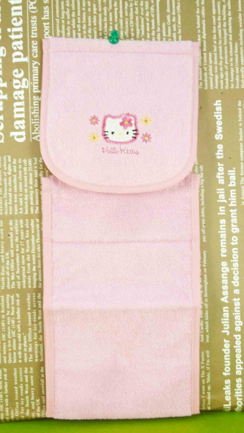 【震撼精品百貨】Hello Kitty 凱蒂貓 捲筒面紙套-粉花【共1款】 震撼日式精品百貨