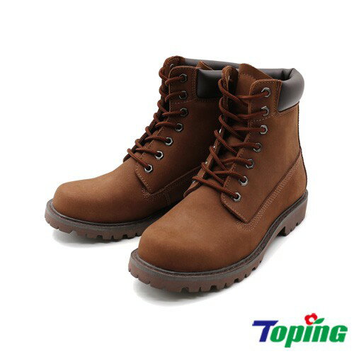 Toping 專業馬丁鞋｜牛巴戈皮製經典工作靴/P728咖/踢不爛的鞋/經典黃靴-黃金大靴/MIT台灣製造