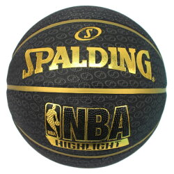 SPALDING 斯伯丁彩色籃球 73-901 (黑色燙金字)7號/一個入{特720} NBA籃球 室外內通用耐磨籃球~銘
