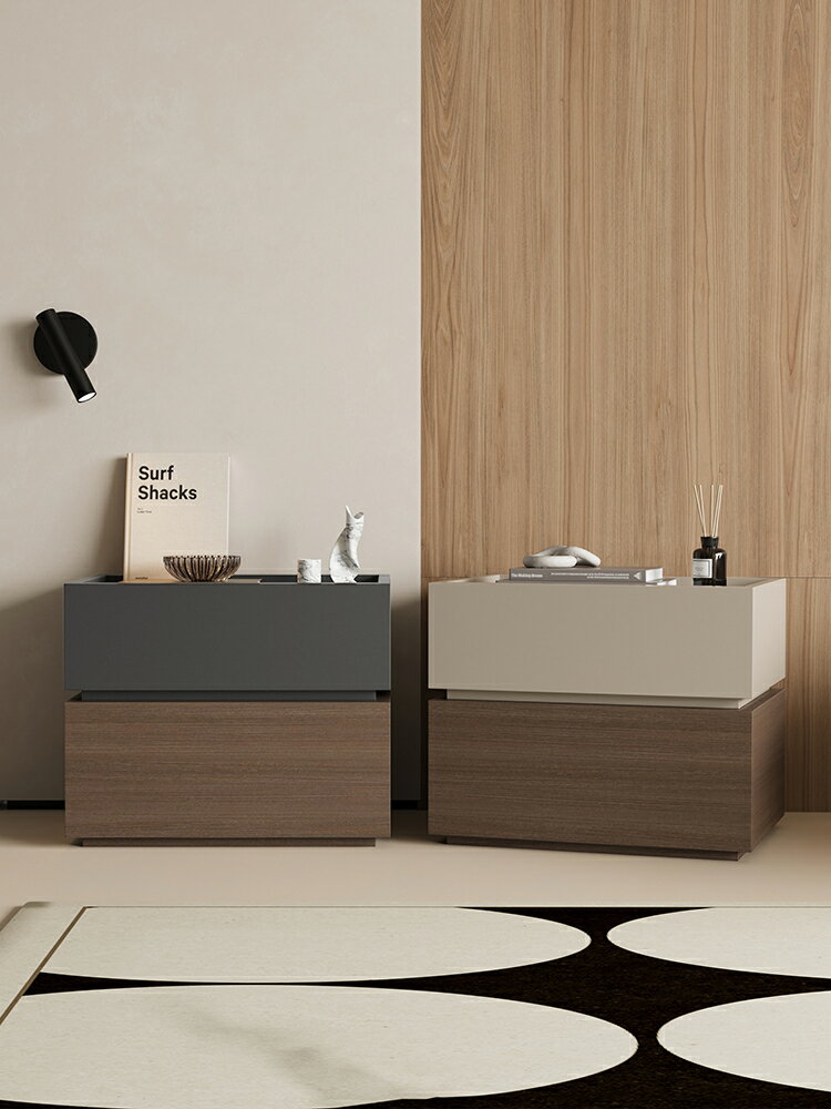 屋術床頭櫃簡約現代臥室小型儲物櫃床頭收納櫃大小可定制床邊櫃 天使鞋櫃