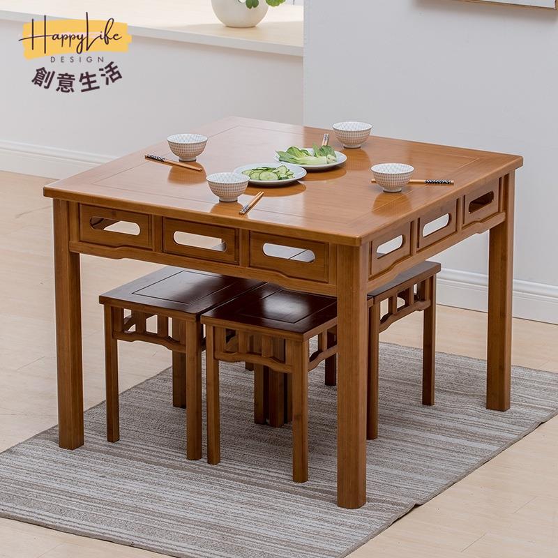 工廠直銷 中式復古桌子 現代家用餐桌子椅子組合 仿古八仙桌大四方桌 簡約實木餐桌子 吃飯桌子新店開業 全館折扣 售後保障 優選/免運