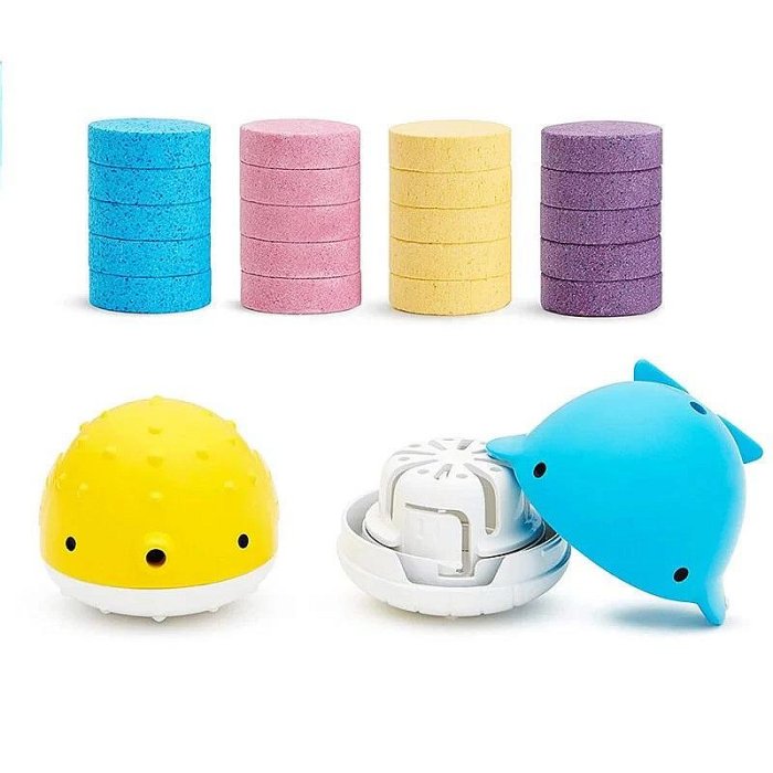 munchkin滿趣健彩色沐浴鹽片20入+動物入浴器(MNB27187) 325元