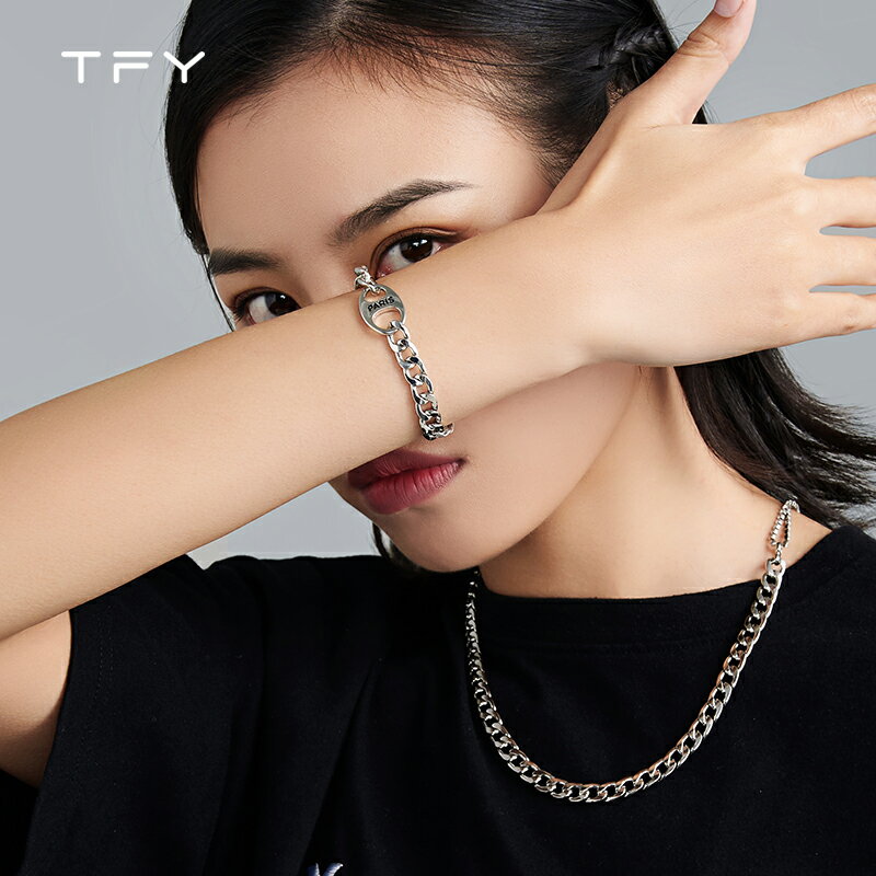 TFY精緻金屬手鏈女ins小眾設計簡約冷淡風鏈條手繩新款潮百搭手飾