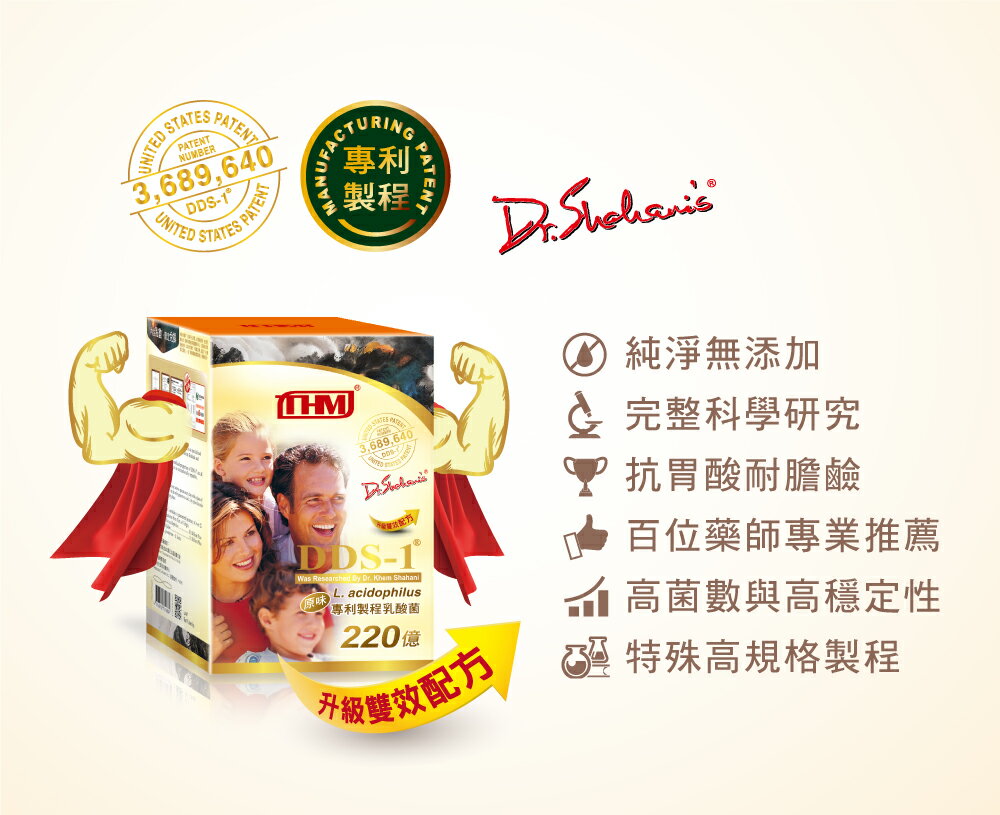 台灣康医 DDS-1專利乳酸菌 專利益生菌 美國原裝進口 24包裝