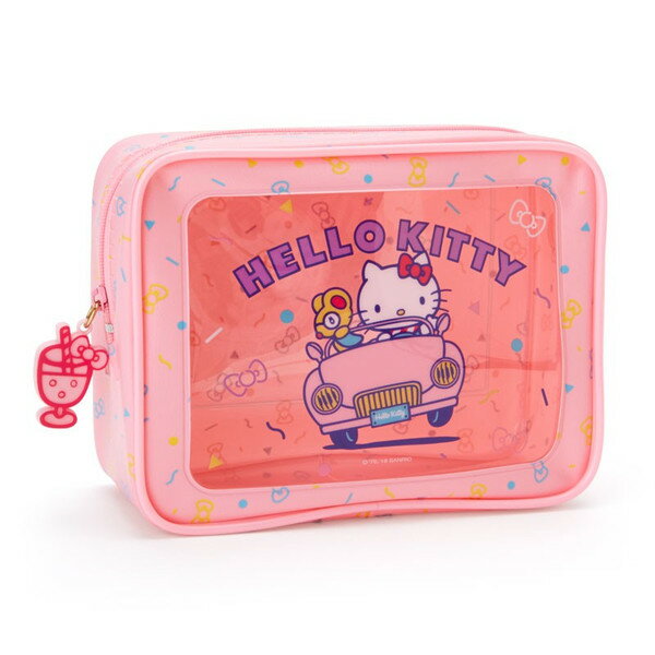 Hello Kitty 粉色 方形 防水 收納包 化妝包 KITTY 凱蒂貓 三麗鷗 日貨 正版 授權 L00010374