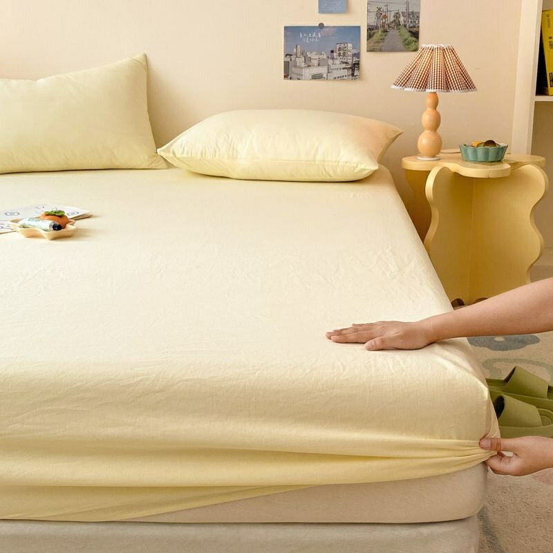 單件床包 單人床包 雙人床包 床單 裸睡首選 加大床包 ins風水洗棉床包單件帶松緊防滑床單床罩席夢思保護