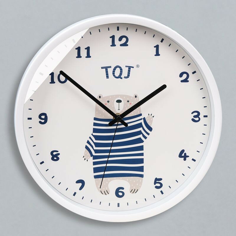 免運/公司貨 鐘 掛鐘 兒童房時鐘 靜音壁掛客廳卡通墻表石英鐘 臥室家用免打孔時尚鐘 表 可開發票 全館五折 工廠現貨直銷 新品特價 z11011