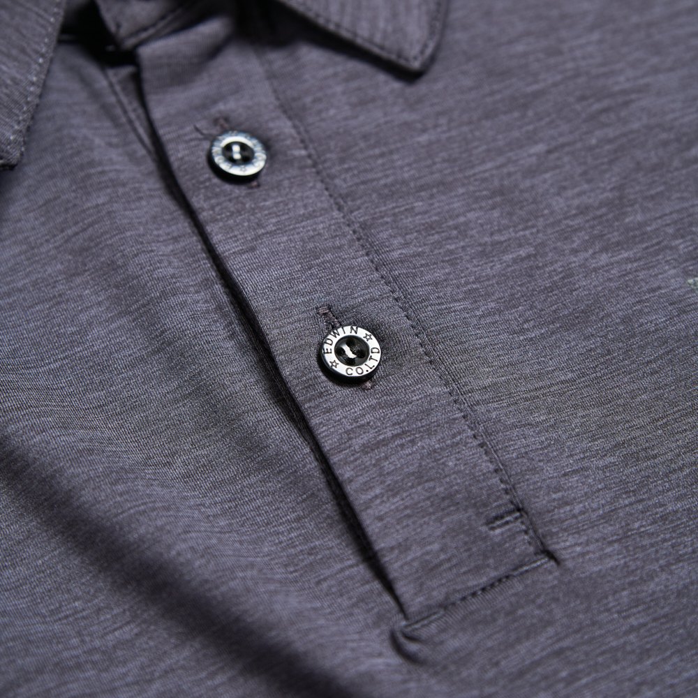 EDWIN 男款 涼爽系列 印花短袖POLO衫 (黑灰色) 4