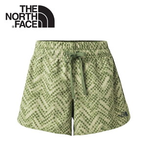【The North Face 女 DWR休閒短褲《綠格》】3GIC/快乾短褲/運動短褲/健行褲/防潑水