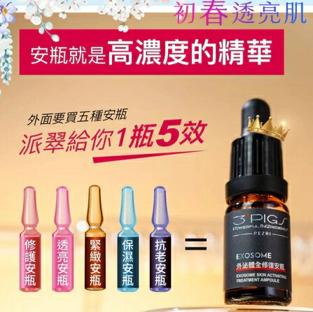 外泌體全修復安瓶 10mlx2pcs/盒 1+1組 +贈4D玻尿酸原液精華15ml｜PEZRI派翠胜肽保養專家 2