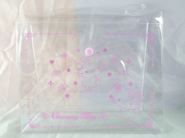 【震撼精品百貨】Charmmy Kitty 寵物貓 透明塑膠扣袋 撲克 震撼日式精品百貨