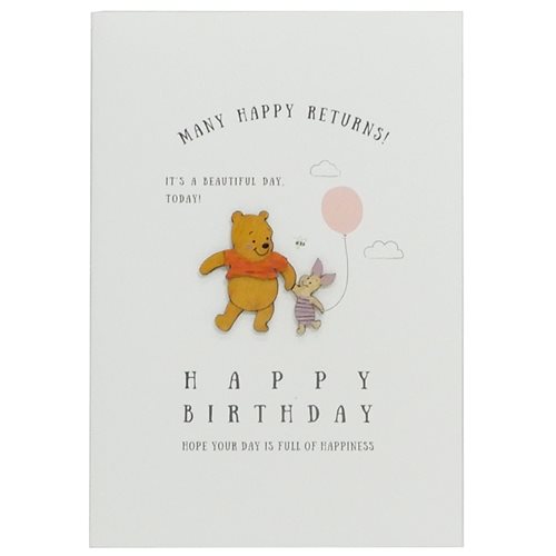 大賀屋 維尼 卡片 木質 精緻 迪士尼 DISNEY 生日卡片 萬用卡 感謝卡 日本製 正版 授權 J00014735