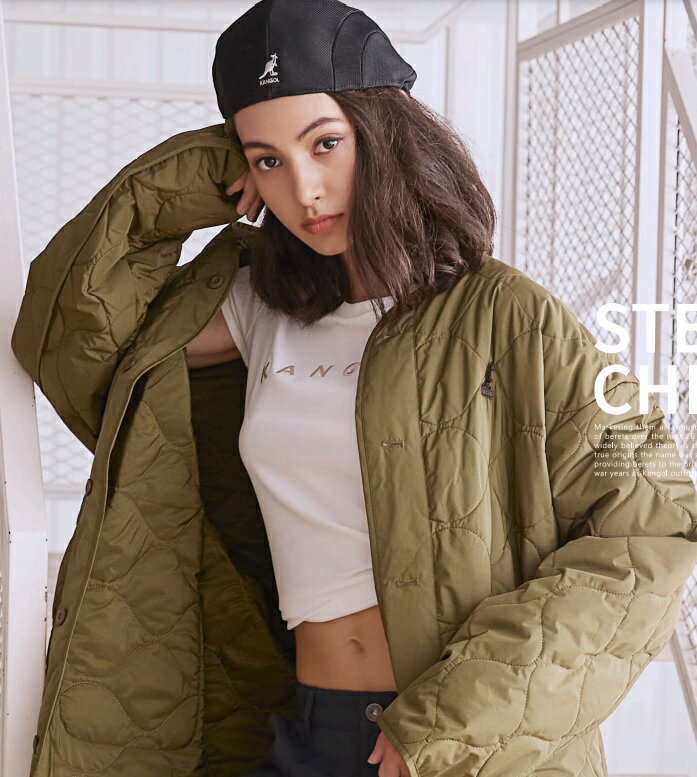 【毒】現貨 快速出貨 KANGOL 2022秋冬款 中性水波紋鋪棉外套 (2色) 62551447【領券折222｜Cube卡+APP下單最高10%回饋】