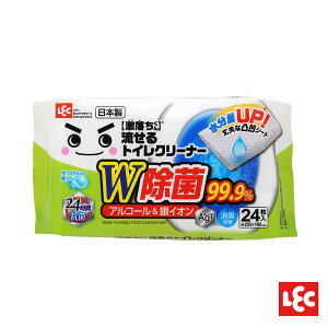 日本LEC-【激落君】日製廁所W除菌去污擦拭巾24枚入-快速出貨