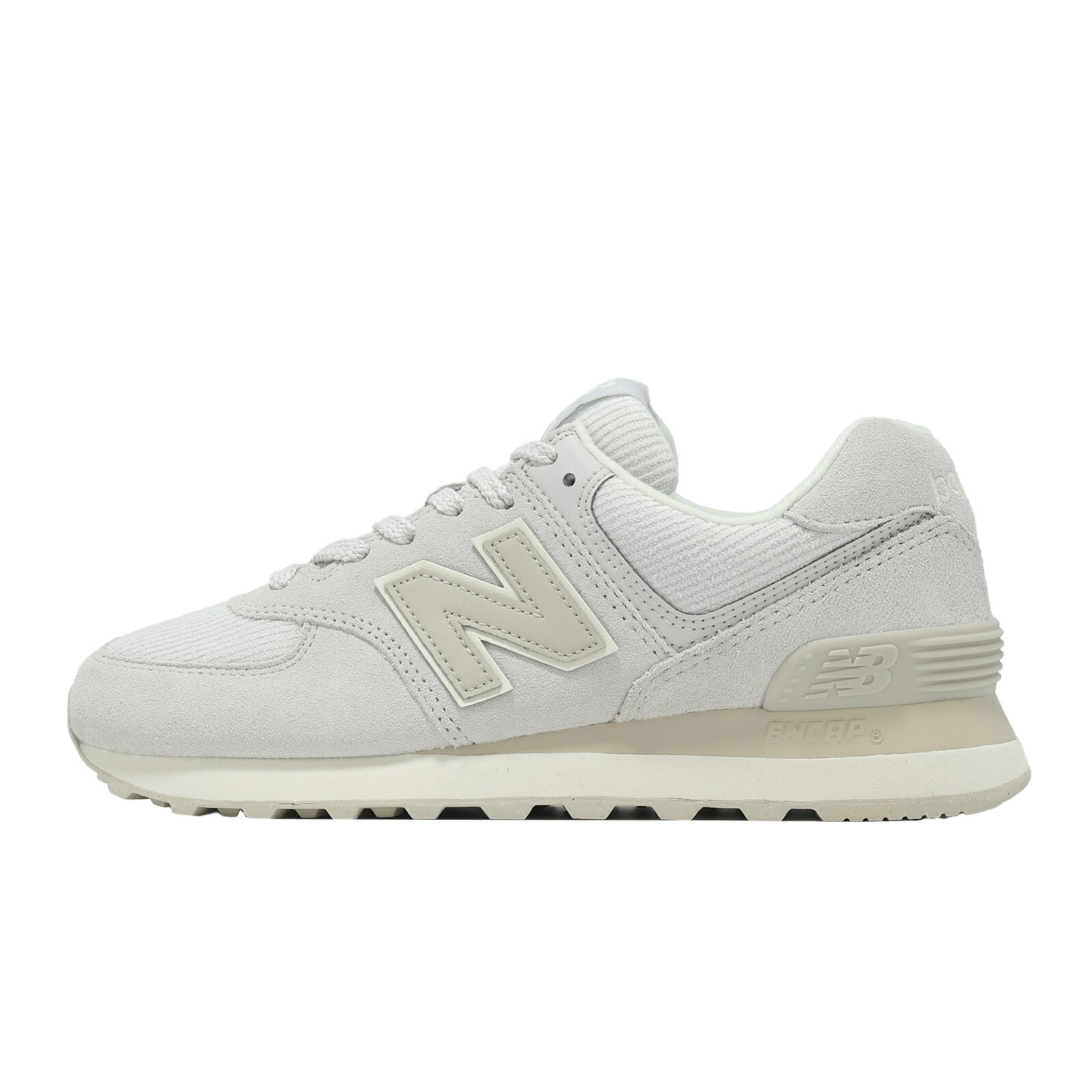 New Balance NB 休閒鞋 574 女鞋 灰 米 麂皮 經典 NB 紐巴倫