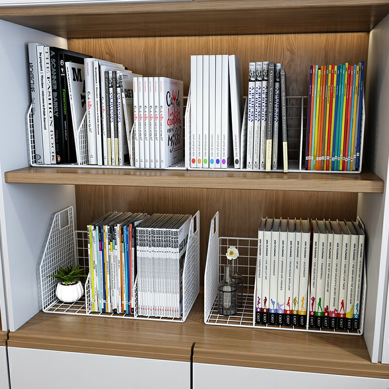 書柜分層架書架桌面書桌收納辦公室置物架小型兒童學生書本整理架