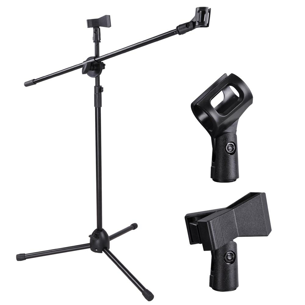 YescomUSA Black Microphone Tripod Stand W Dual Mic Clip Height   119ee7b0b82c600c428fc8 