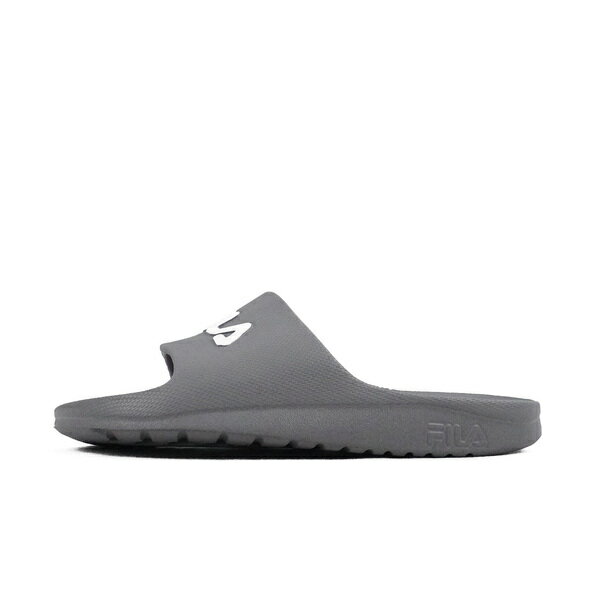 Fila Sleek Slide [4-S355W-441] 男女 拖鞋 基本款 LOGO 夏季 海灘 情侶穿搭 灰