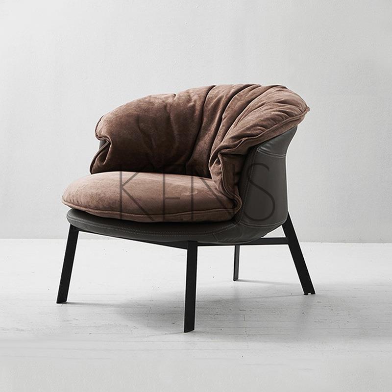 【KENS】沙發 沙發椅 意式單人沙發椅極簡輕奢臥室創意老虎椅簡約現代客廳設計師休閑椅
