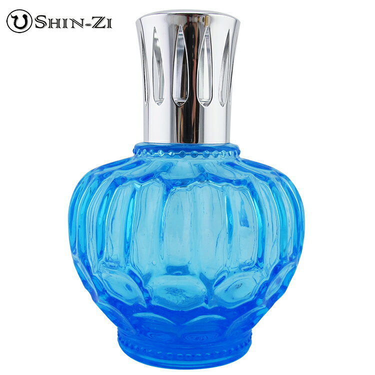 (300ml)大玻璃薰香瓶(蜂殼(低)款式-水藍) 玻璃薰香瓶 薰香瓶 玻璃瓶