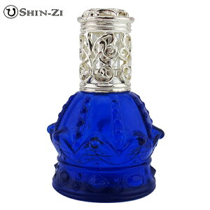 (80ml)小玻璃薰香精油瓶(小桂冠款式-寶藍) 玻璃薰香瓶 薰香瓶 玻璃瓶