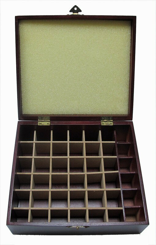 【比賣場還便宜】家居常用芳療 42格紅木盒 42入精油紅木盒 精油收納盒 精美質感木盒 木盒顏色為紅黑