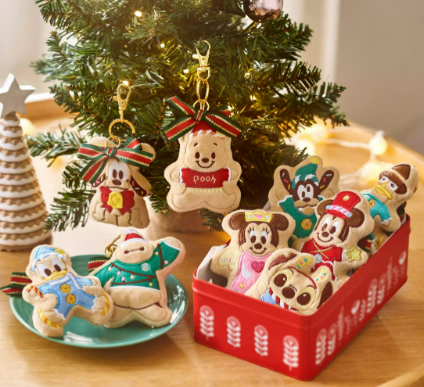 【現貨】Disney 迪士尼｜聖誕限定 | 薑餅系列｜CHRISTMAS 聖誕禮物 交換禮物 | 絨毛吊飾 鑰匙圈