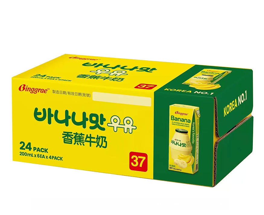 [COSCO代購6] 單次運費限購一組 CH289755 BINGGRAE BANANA MILK 香蕉牛奶（保久調味乳） 每瓶200毫升X24入