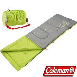 《台南悠活運動家》 COLEMAN 美國 萊姆綠-夜光型兒童睡袋 CM-22259