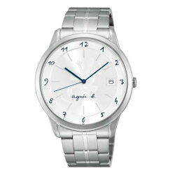 agnes b VJ52-00AMB(BP9007J1)經典蜥蜴圖文時尚腕錶/白面39mm