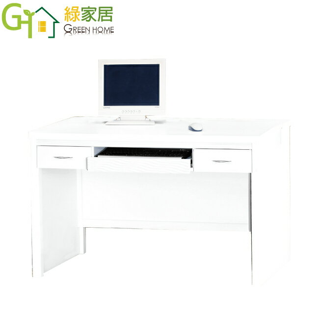 【綠家居】艾嘉莉 時尚4尺木紋書桌/電腦桌(二色可選)