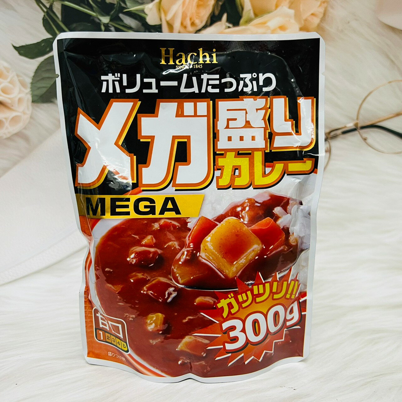 日本Hachi 哈奇MEGA 大盛咖哩調理包300g 甘口/中辛/辛口/極辛多款風味