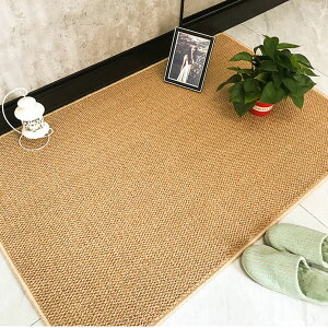 仿劍麻日式拍照客廳臥室門口床邊飄窗地毯貓爪地墊可定製亞麻地毯