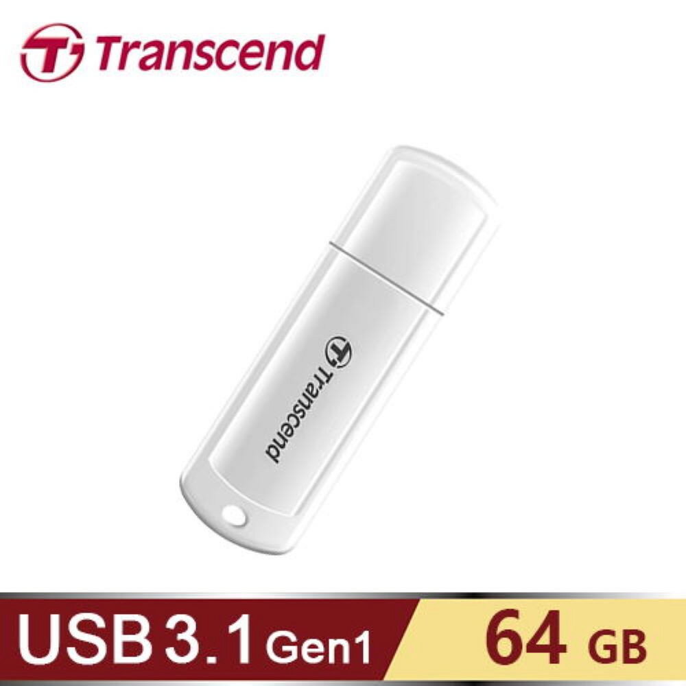 【Transcend 創見】JetFlash 730 64G 隨身碟 白【三井3C】