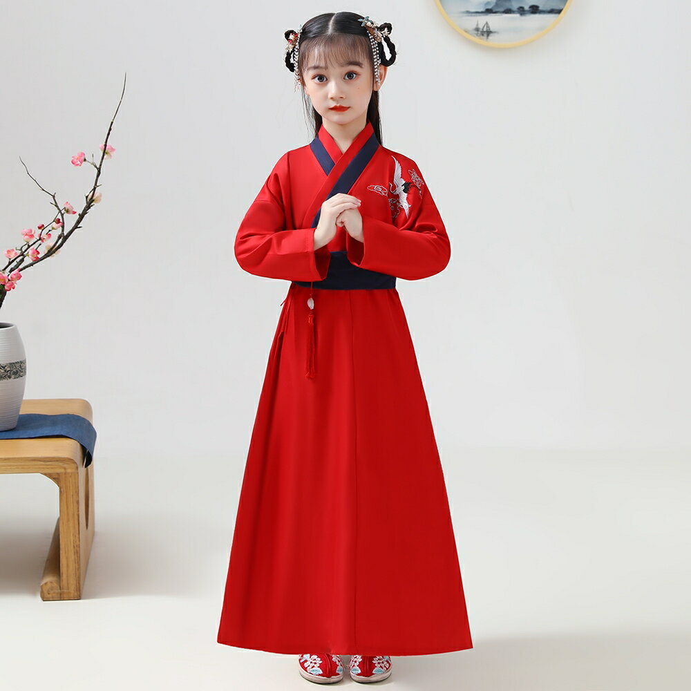 六一演出服男女中國風小學生小書童服裝表演服兒童古裝漢服國學服