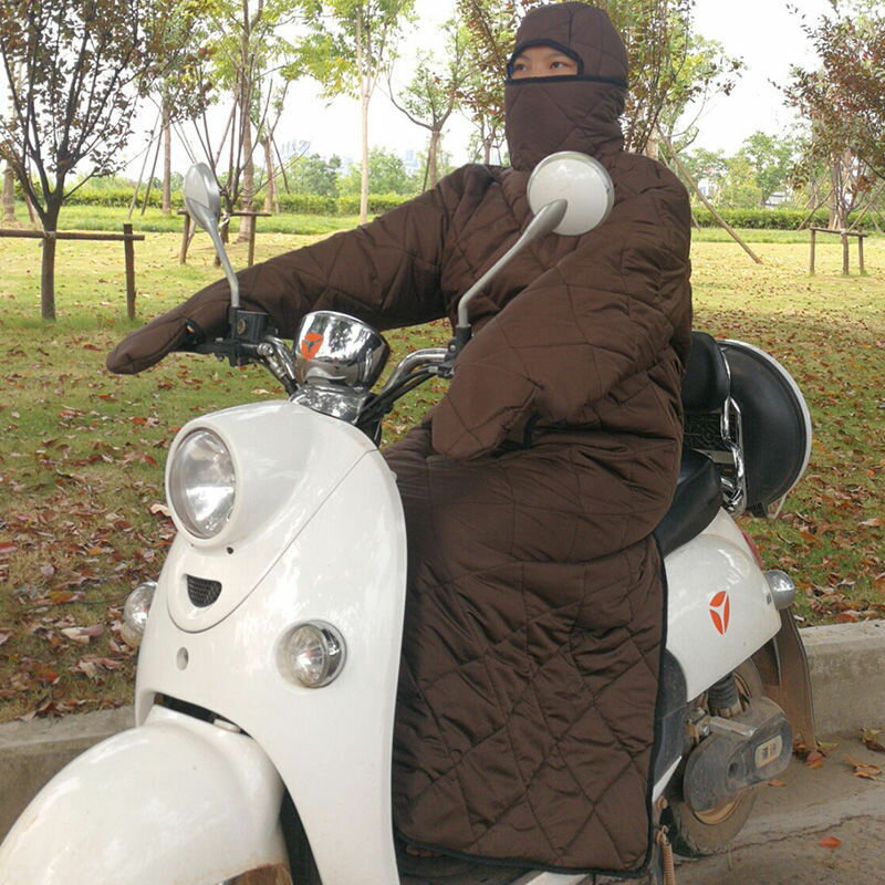 電動車擋風衣冬季保暖防雨加絨加厚擋風電瓶車防風罩