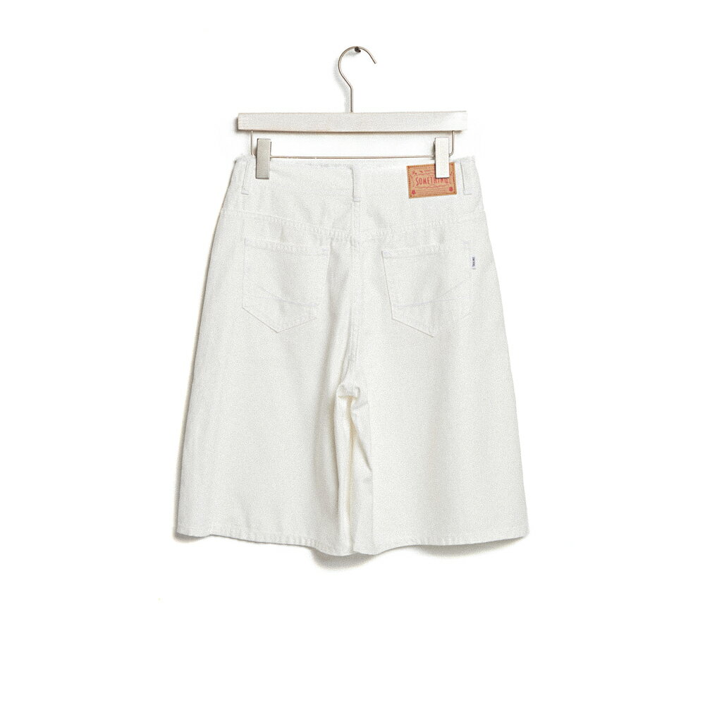 SOMETHING 女款 萊賽爾五分短褲 (白色) 1