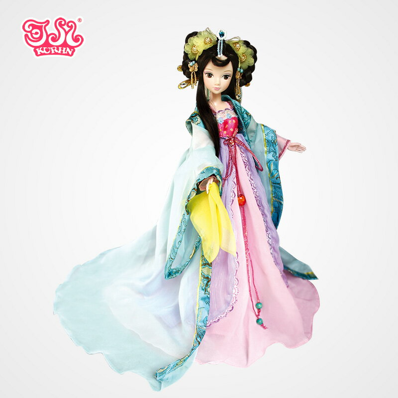 可兒娃娃古裝服飾文成公主女孩玩具7關節模擬洋娃娃兒童禮物9050