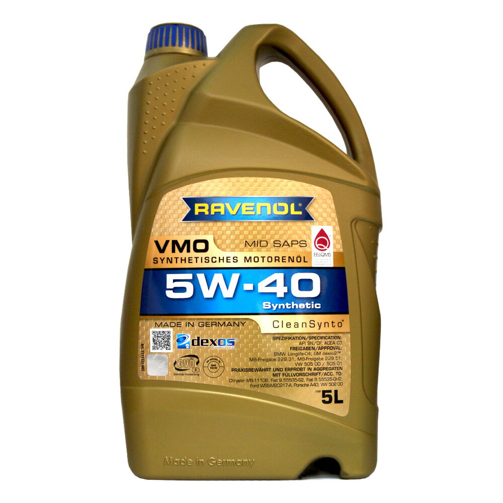 RAVENOL VMO SAE 5W40 合成機油 5L【APP下單最高22%點數回饋】