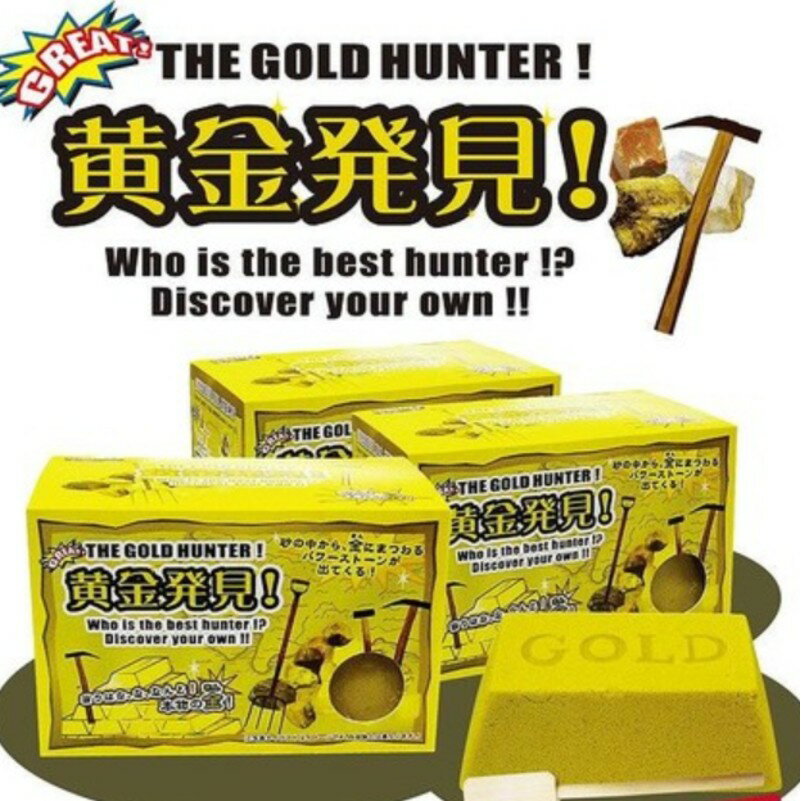 🔥現貨🔥日本 黃金趣味磚 發現黃金 黃金玩具 黃金 玩具 挖掘道具 最大賞為黃金 -富士通販