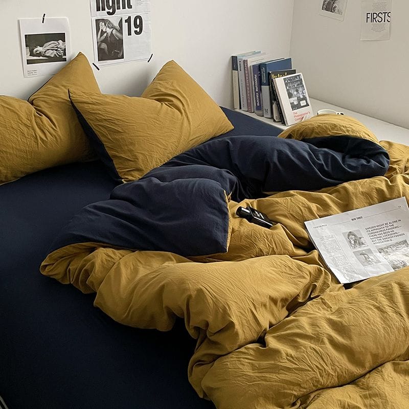 秋季新色系水洗棉四件床包組 巴洛克瑪瑙純色有單人款